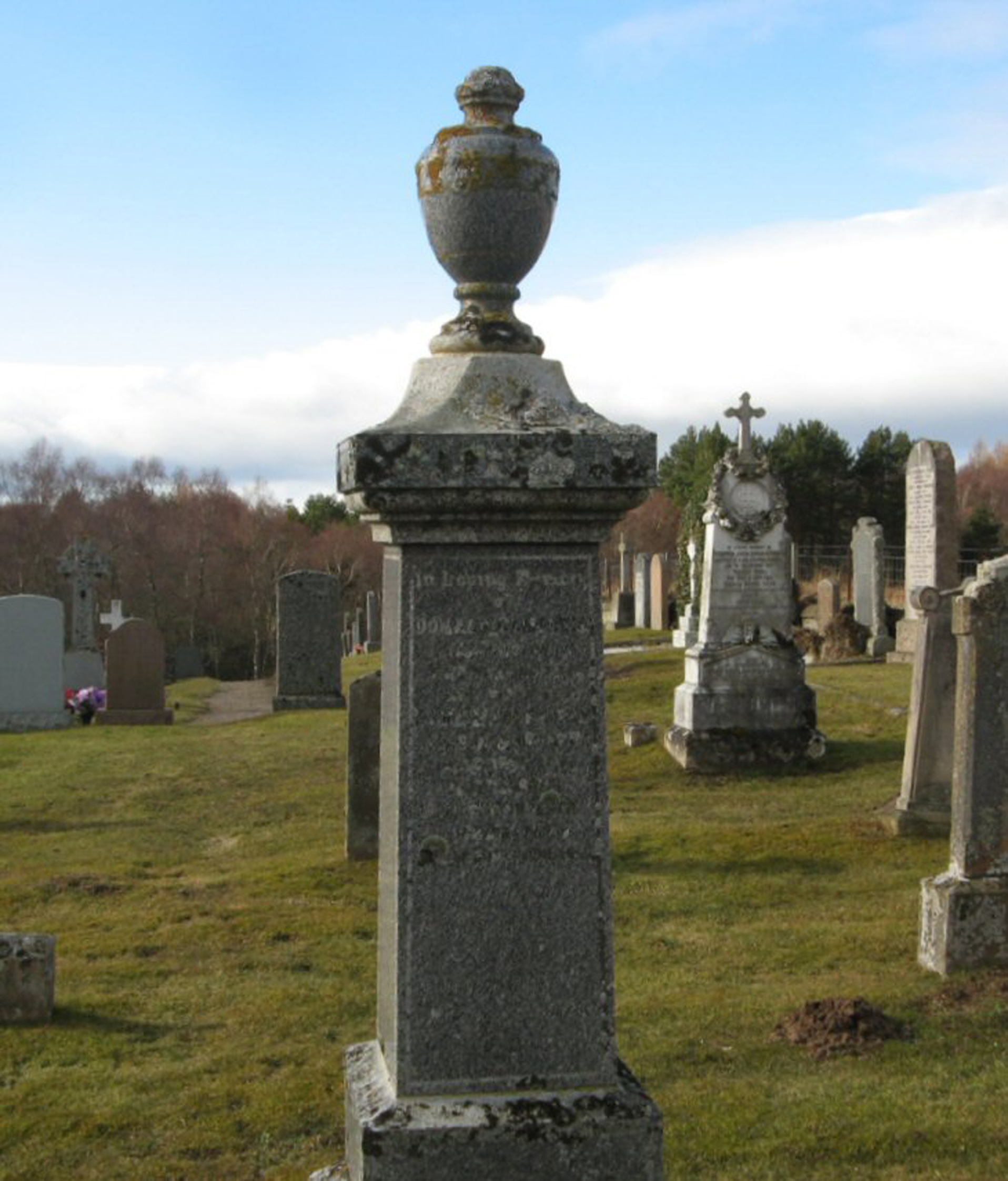 Photo of headstones/Jane McLennan died 1868 MI Logie Easter
